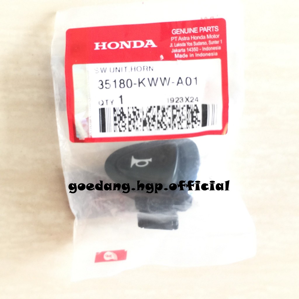 Tombol Klakson REVO 110 SPACY Karbu VARIO 110 Techno SCOOPY Karbu ORIGINAL AHM 35180KWWA01