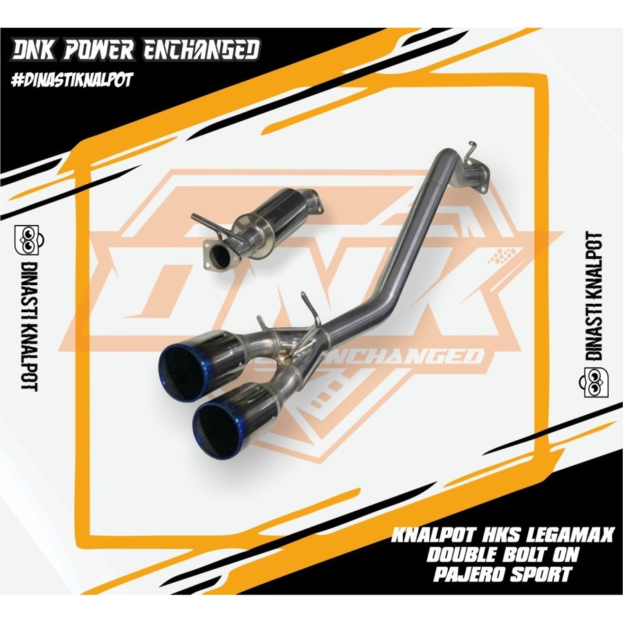 KNALPOT HKS LEGAMAX DOUBLE BOLT ON PAJERO SPORT