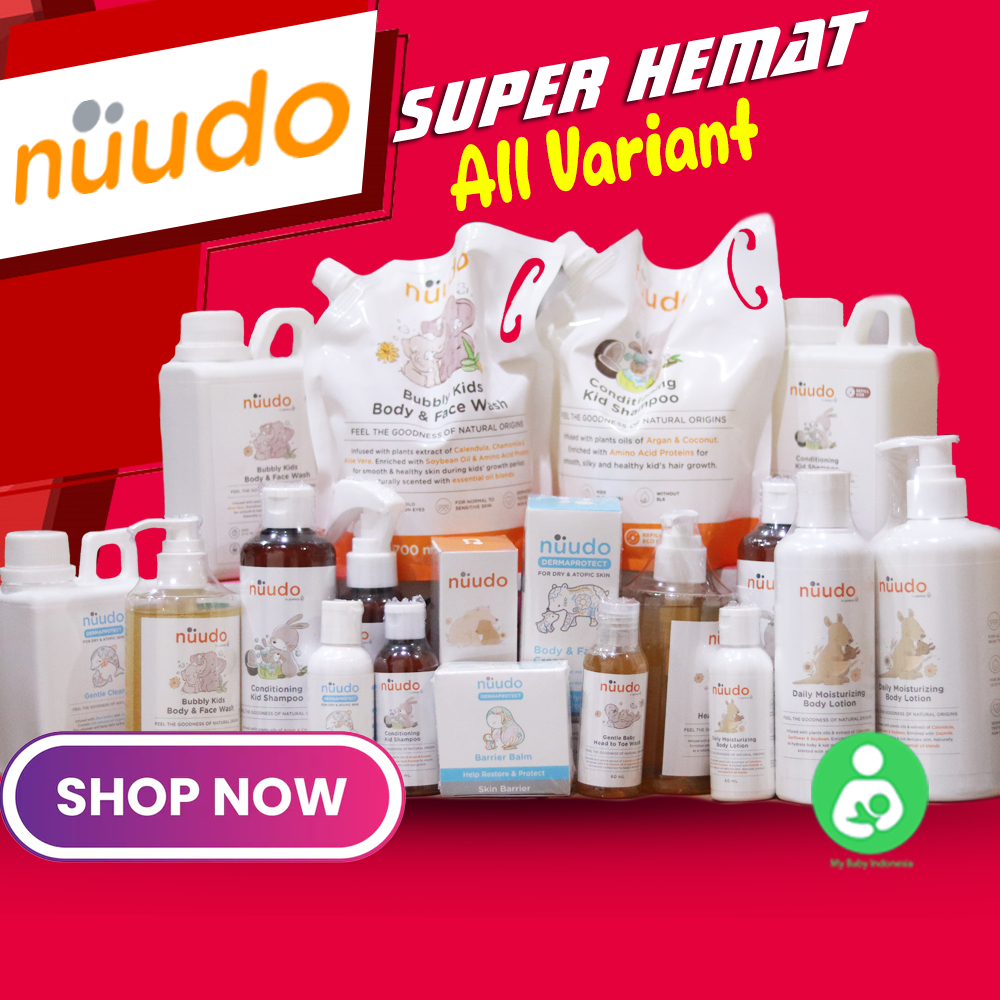 Nuudo Gentle Baby Bubbly Kids Shampoo Body Lotion Travel Size Home Size Refill Size Sabun Bayi Anak
