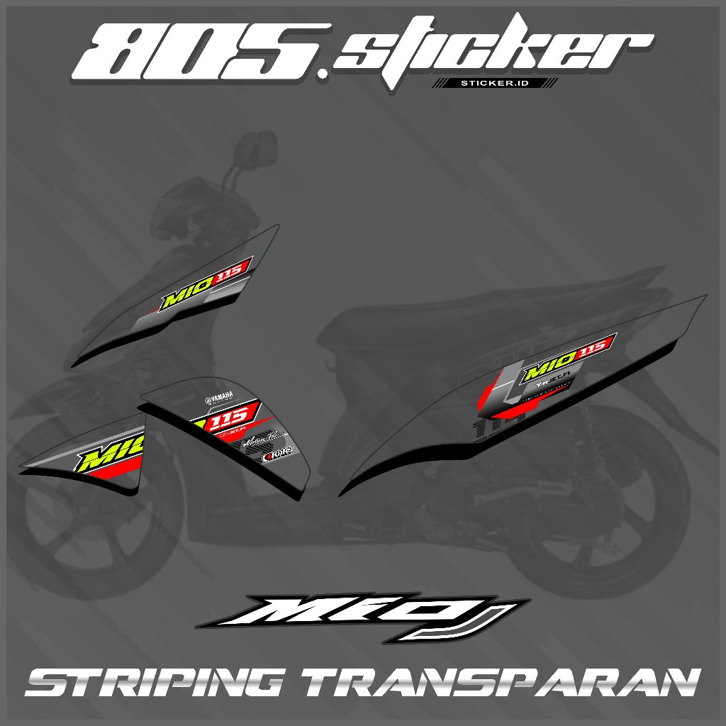 STRIPING MIO J TRANSPARAN/STIKER VARIASI MIO J/STRIPING TRANSPARAN MIO J GRAFIS TERBARU