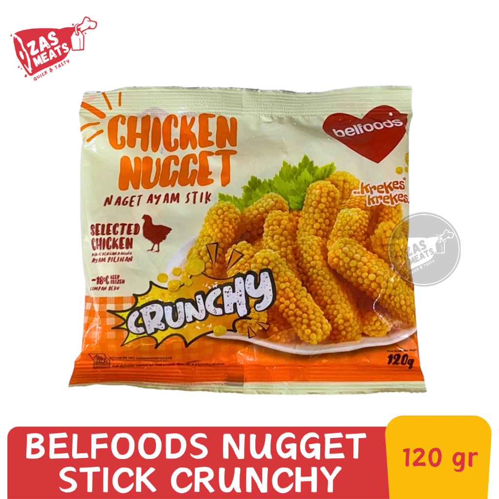 

BELFOODS NUGGET STICK CRUNCHY 120GR | Belfoods Naget Ayam Stik Crispy 120 gram