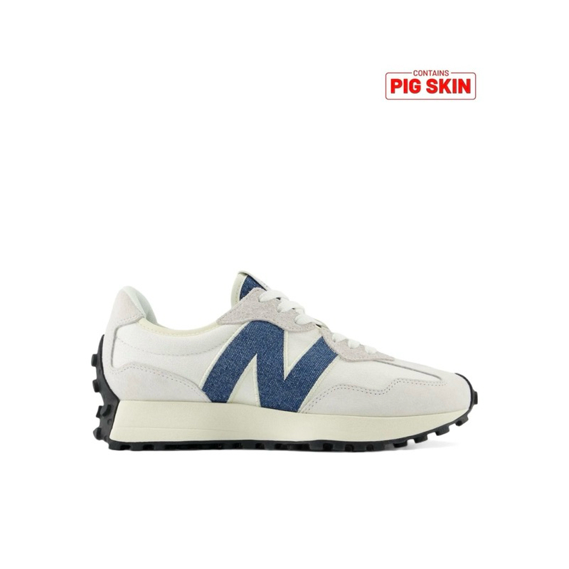 New Balance 327 Women Sneakers Shoes - WHITE/DENIM PIG SKIN