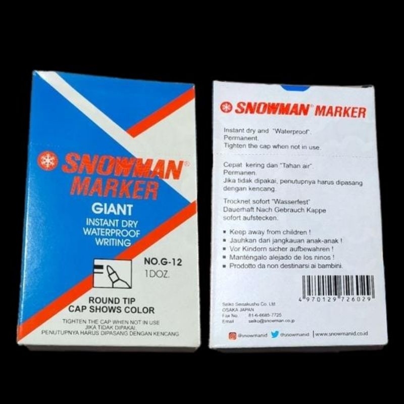 

Spidol Snowman Boardmarker BG12 / Snowman Marker G12