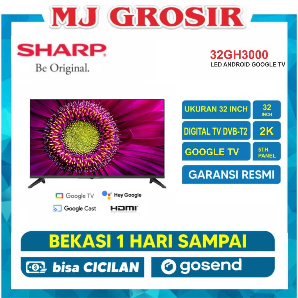 PROMO LED TV SHARP 32" ANDROID 32GH3000 32 INCH USB MOVIE HD HDMI DIGITAL
