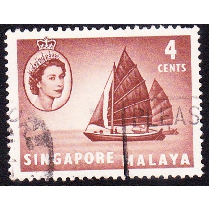 

A 11013 SATU BUAH PRANGKO SINGAPORE MALAYA NOMINAL 4 CENTS TEMA QUEEN ELIZABETH DAN KAPAL LAYAR DENGAN KONDISI SUDAH ADA CAP