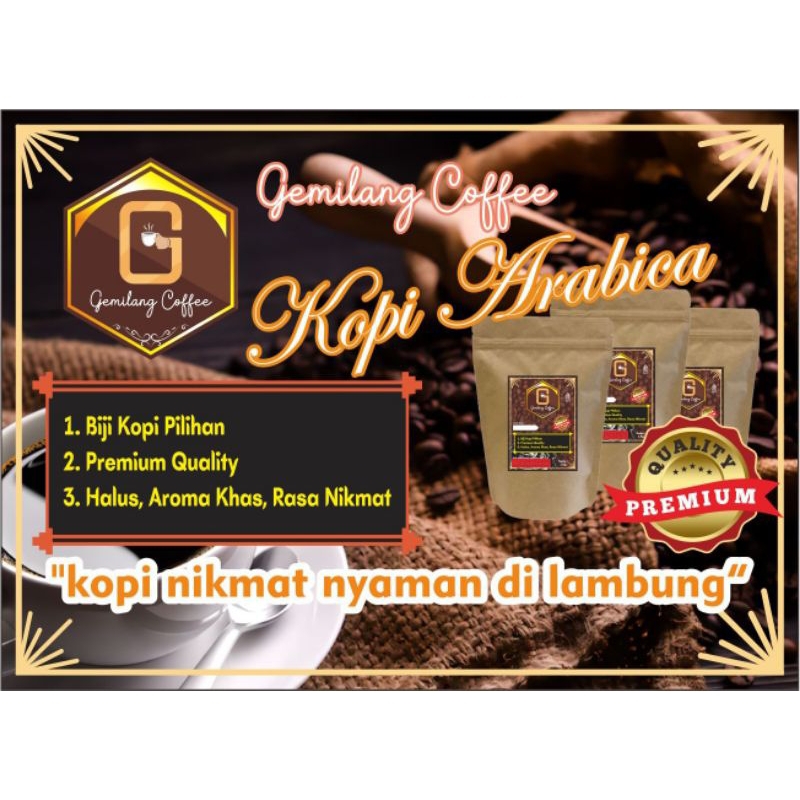 

kopi bubuk gemilang original arabica premium quality 1 kg