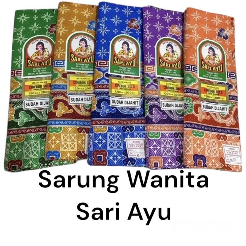 Sarung Wanita Batik SARI AYU  Kain Murah Sudah dijahit Cirebonan Solo