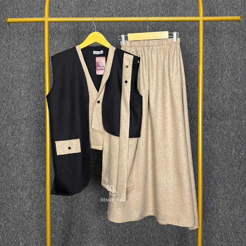 Zalina One Set Rok - Setelan Wanita - Setelan Kekinian - Setelan Rok Wanita - One Set Wanita Kekinia