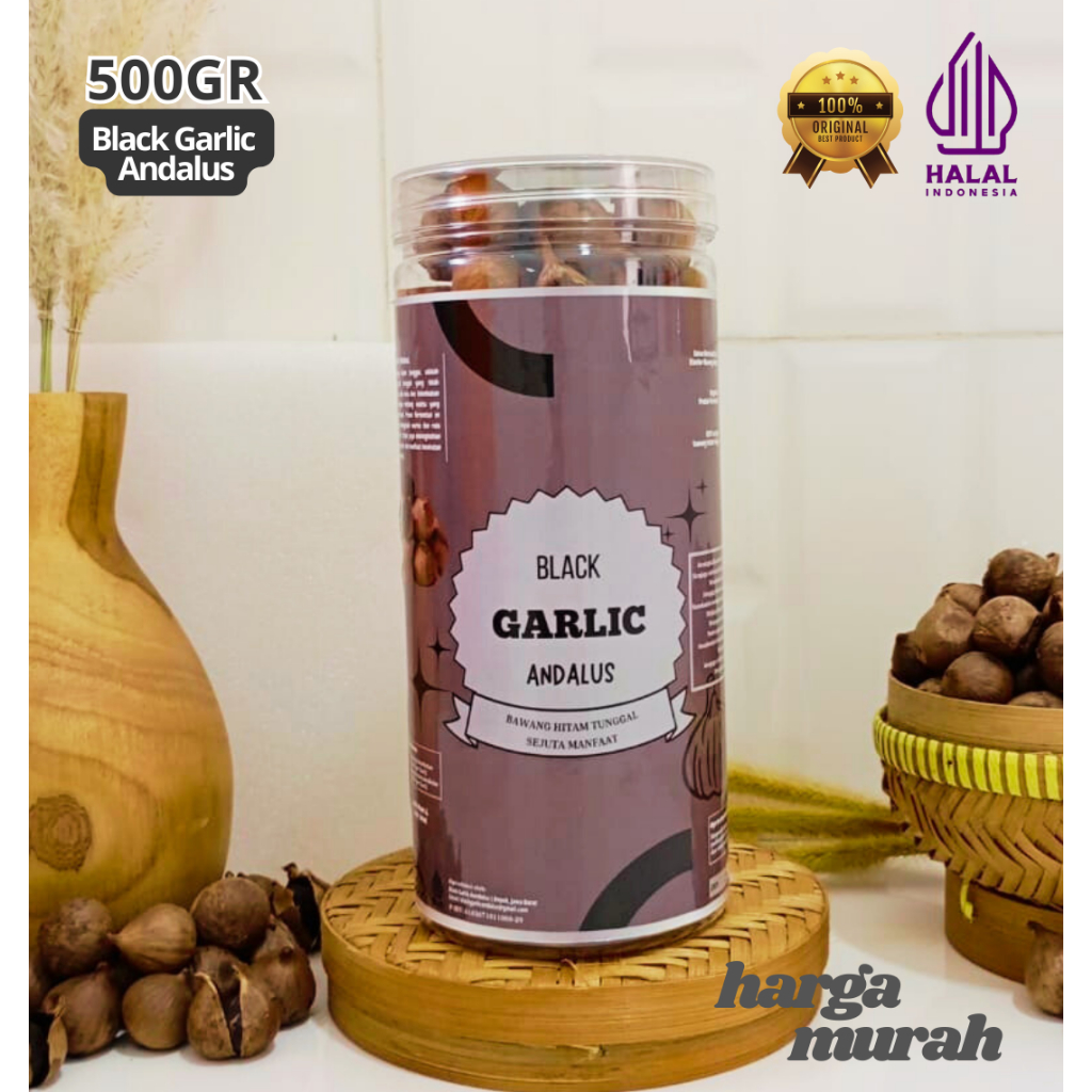 

Black Garlic Andalus ( BAWANG HITAM TUNGGAL ) JUMBO - 500 Gram | BAIK UNTUK KESEHATAN - 100% Original & Fresh