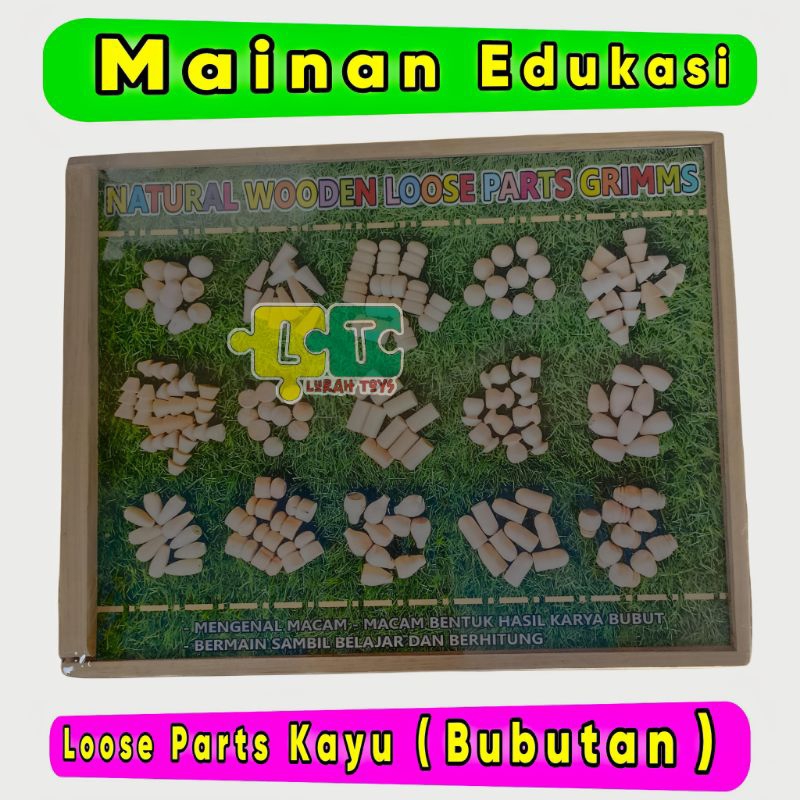 MAINAN EDUKASI LOOSE PARTS KAYU NATURAL WOODEN LOOSE PARTS GRIMMS NATURAL LOOSE PARTS KAYU PINUS