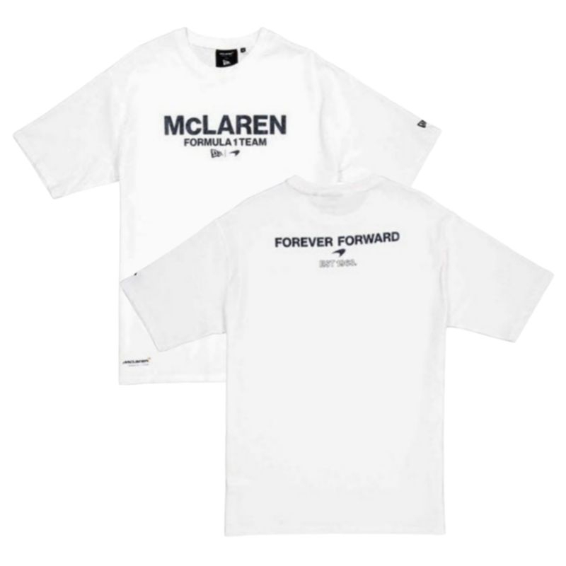 T-Shirt New Era Cap McLaren Wordmark White Oversized Original