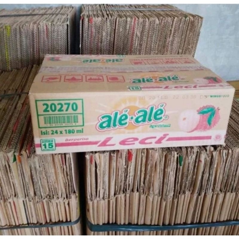 

1pcs kardus bekas kardus minuman kardus packing Ale-Ale Leci 7 Aml 24x180 ml