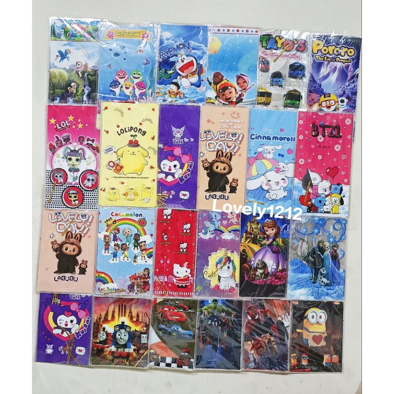 Plastik Snack Ulang Tahun Labubu 22x40 / Plastik Souvenir / Plastik Bingkisan Ulang Tahun Isi 10 Pcs