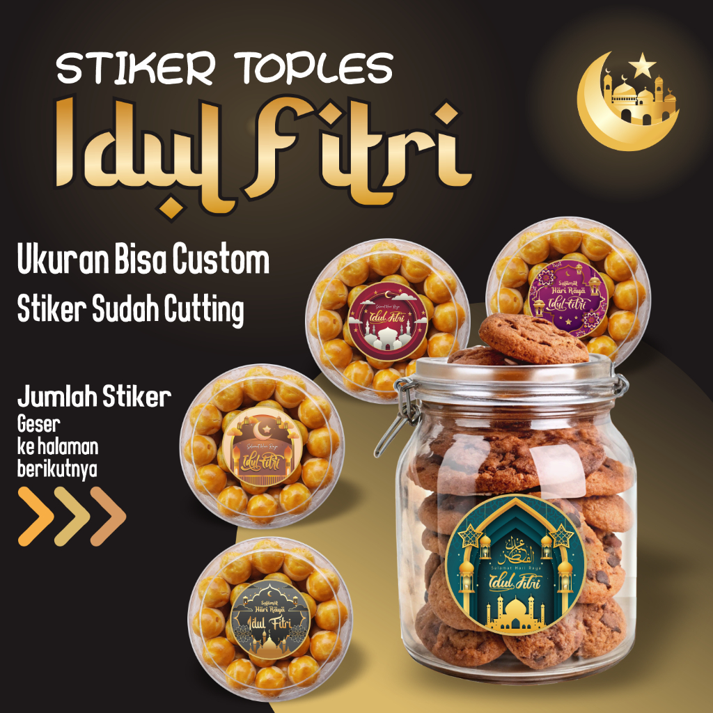 

Stiker Idul Fitri / Stiker Toples Lebaran / Stiker Toples Kue / Stiker Ramadhan / Stiker Hampers