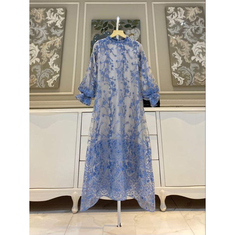 Gamis Exclusive Organza Bordir Mix Armanisilk Ori By Edness Kayla