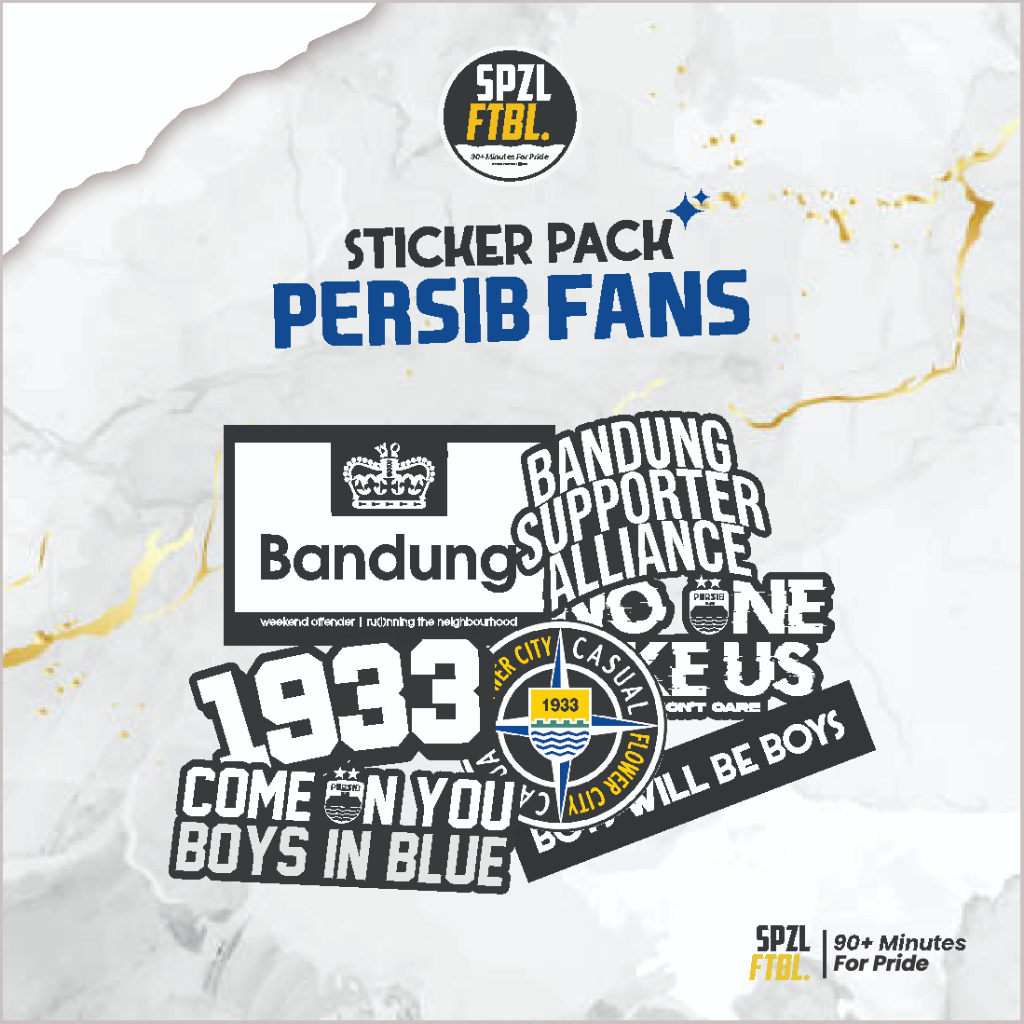 

STICKER PACK SPEZIAL PERSIB FANS 1 - STIKER FOOTBAL CASUAL, STIKER LAPTOP, AKSESORIS HP, HELM