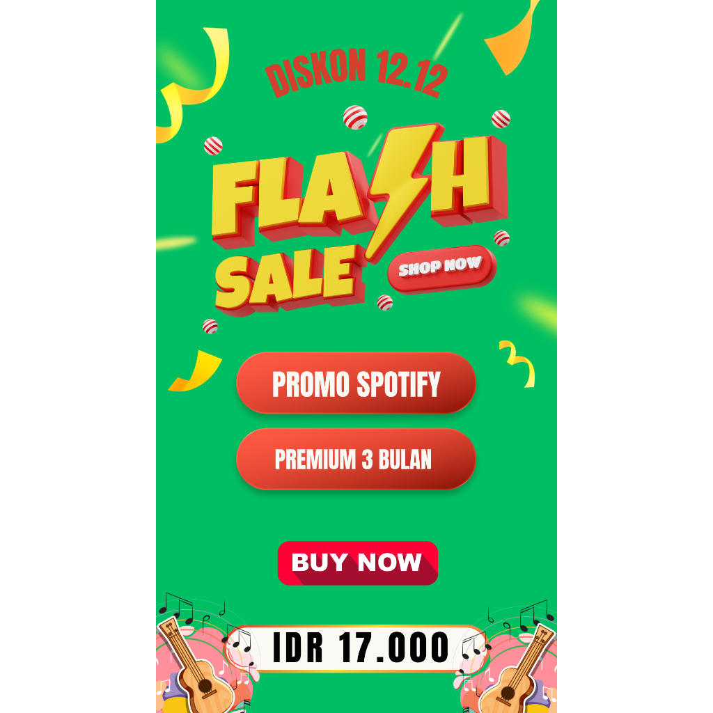 Dengarkan Musik Bebas Iklan Selama 1 Bulan - Spotify Premium Individual