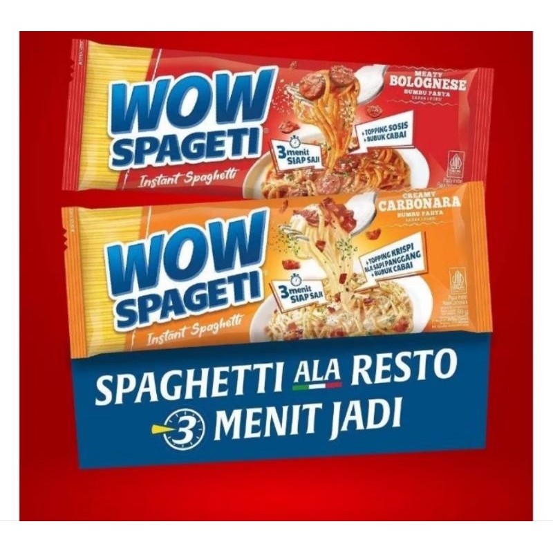 

Wow Spageti Instan Spaghetti Meaty Bolognese Bumbu Pasta 84g Mie Spagheti 3 Menit Siap Saji