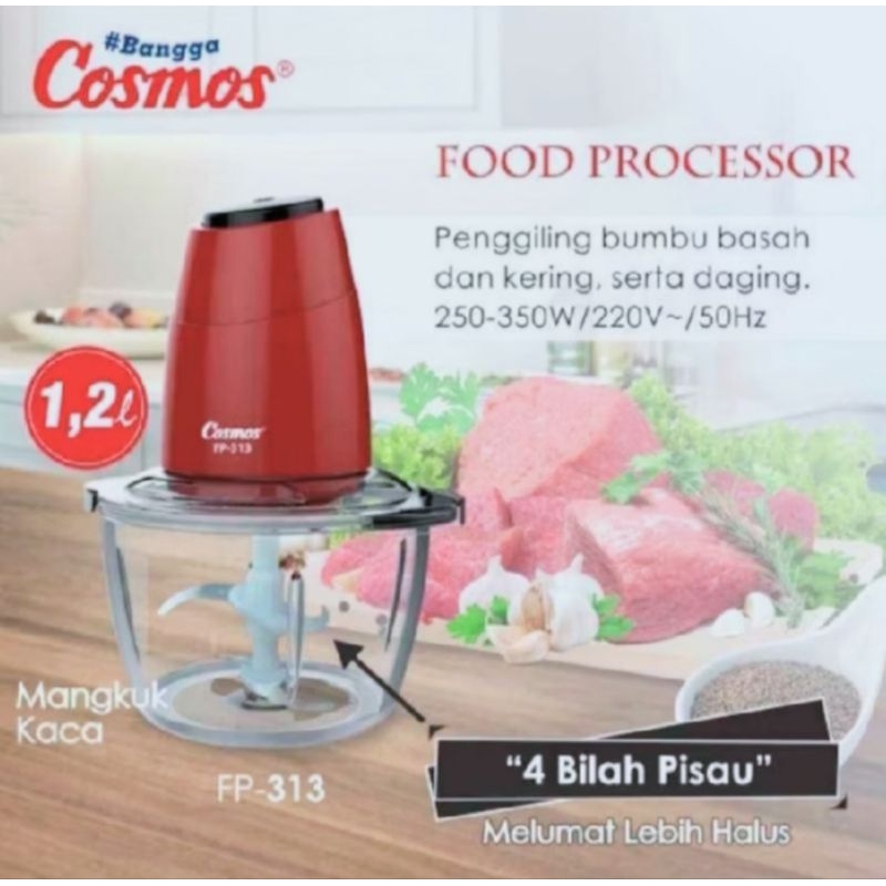 Cosmos food processor blender FP-313 1,2 liter / chopper Blender cosmos 1,2L FP313 / cosmos FP-313 /