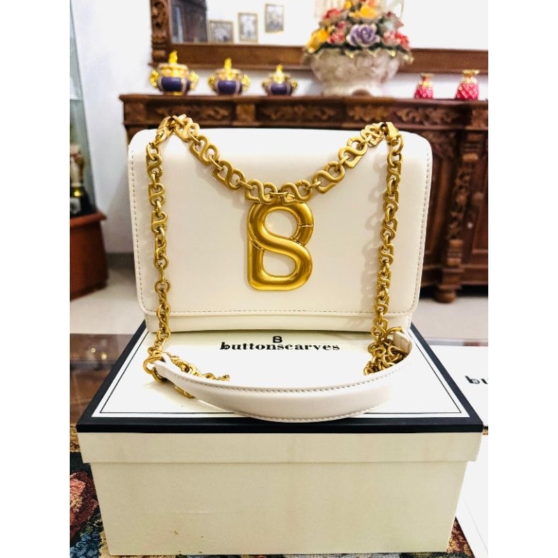 Tas Buttonscarves Bag Alva White Sand Original Preloved