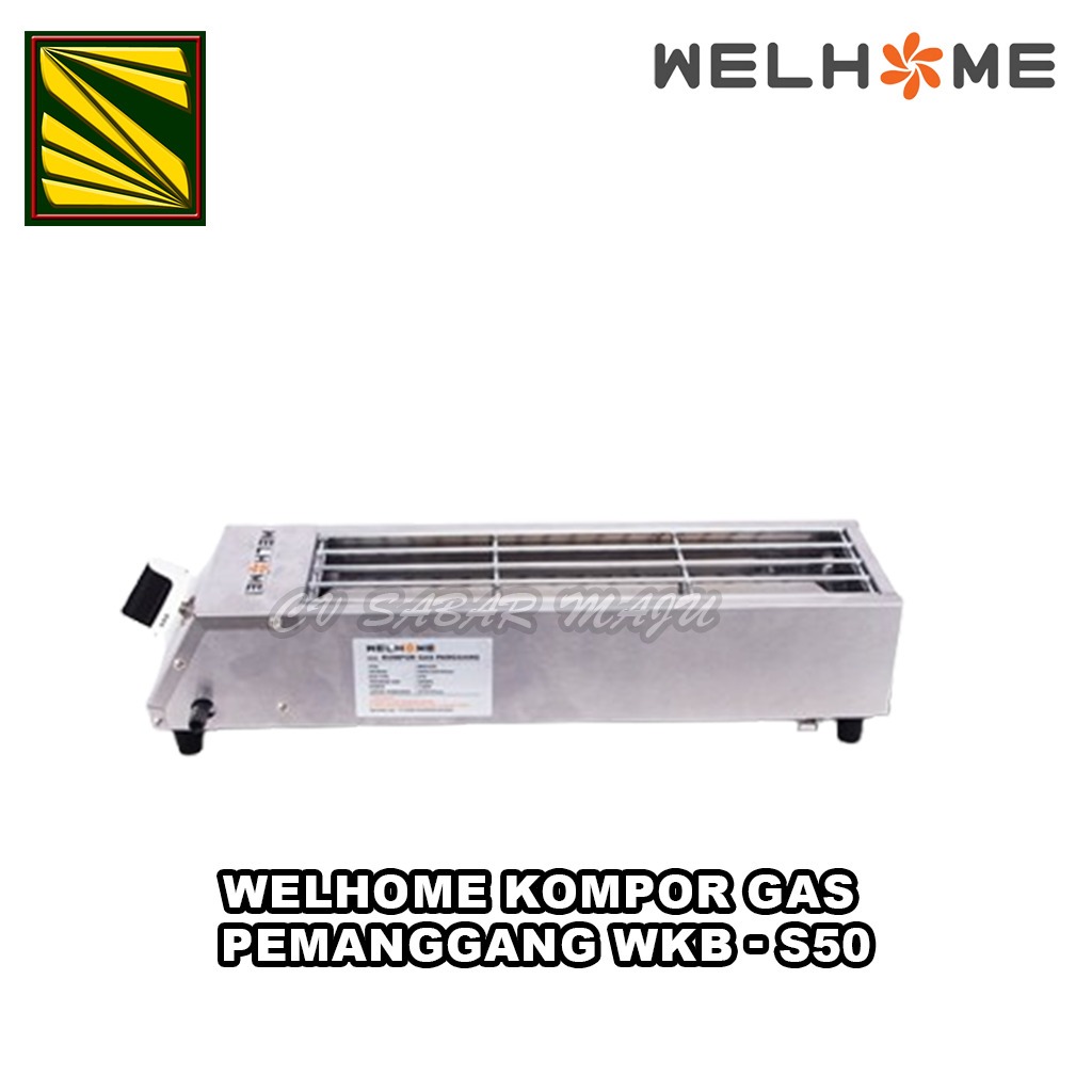 Welhome Kompor Panggangan Sosis/Ayam/Sate/Ikan 1 Tungku Plat stainless