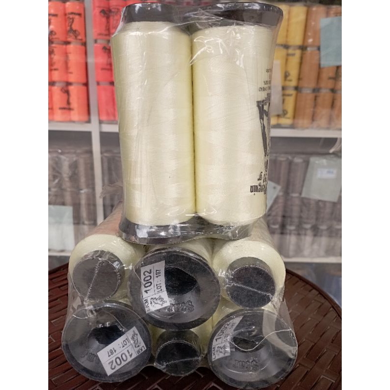 benang bordir rayon doble pinguin CREAM.1002