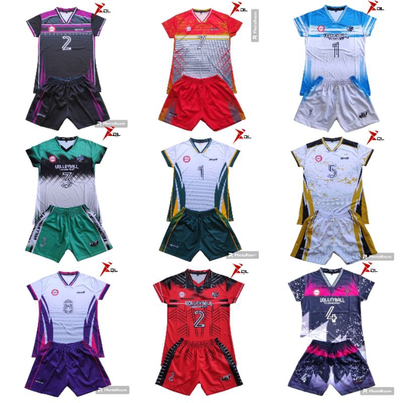 Setelan Jersey Voli cewe full printing / stelan volly / stelan atasan volleyball