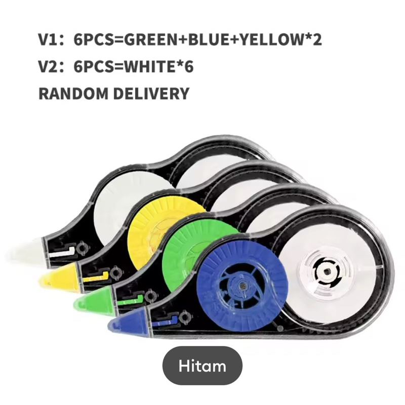 

Tipex Isi 6 Correction Tape Pen 12m Tipe X