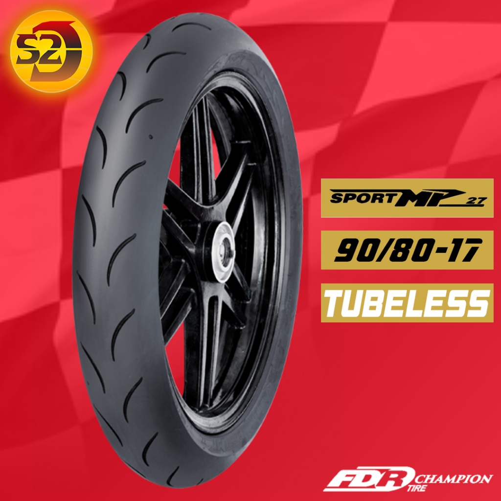 BAN LUAR KOMPETISI FDR SPORT MP27 MP 27 90/80-17 SOFT COMPOUND TUBELESS 100% ORIGINAL