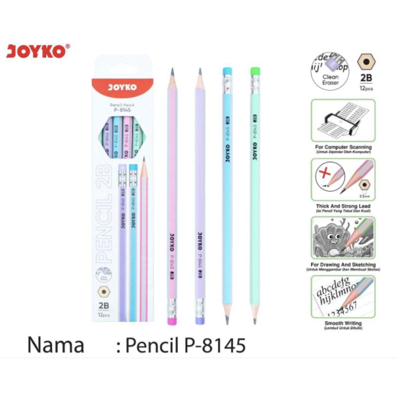 

Pensil serut Joyko P-8145 2b (1batang)