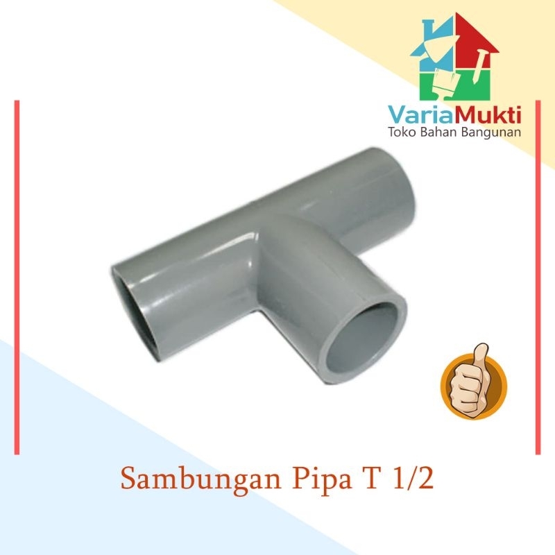 Sambungan pipa T 1/2, 3/4