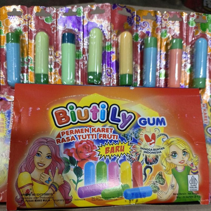 

ButtiLy Gum Permen Karet Rasa Tuti Fruta Baru