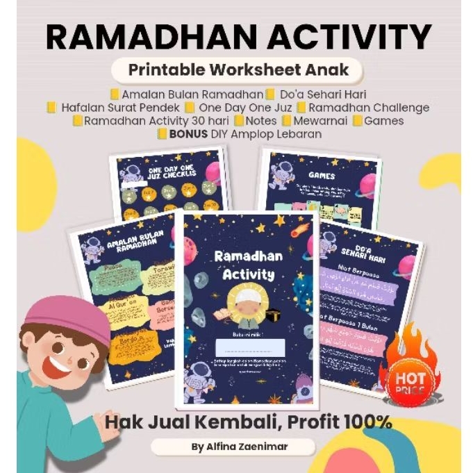 WORKSHEET JURNAL RAMADAN ANAK / RAMADHAN ACTIVITY ANAK - PRINTABLE