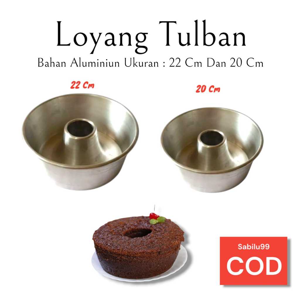 Loyang Tulban Press/Loyang Bolu Anti Lengket/Loyang Bolu Tanpa Sambungan/Loyang Bolu/Loyang Tulban/L