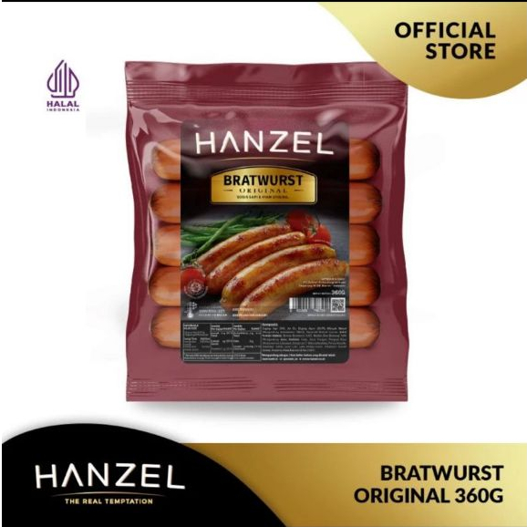 

HANZEL BRATWURST ORIGINAL & CHEESE 360GR