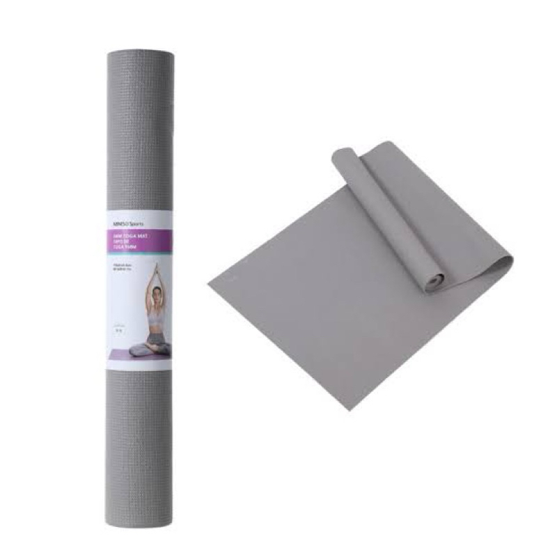 Miniso Mat Yoga Polos grey / matras yoga olahraga alas sport