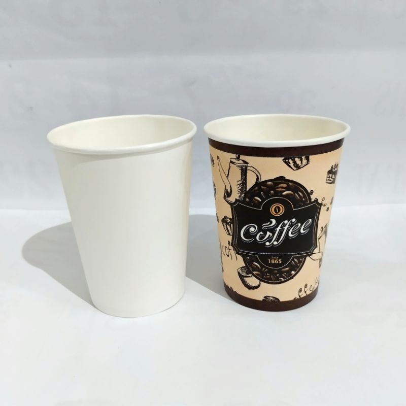 Cup Kopi Polos dan Motif 8oz OSAKA / Gelas kopi polos/Gelas Kopi Motif/ Gelas Kertas Polos/Motif/Cup