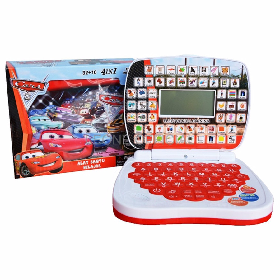 mainan edukasi anak laptop 4 bahasa + layar (inggris indonesia MANDARIN DAN ARAB)