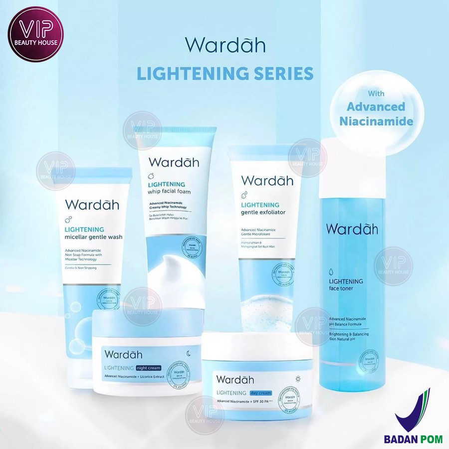 WARDAH DAY CREAM NAICINAMIDE LIGHTENING SERIES - DAY NIGHT CREAM - PELEMBAB