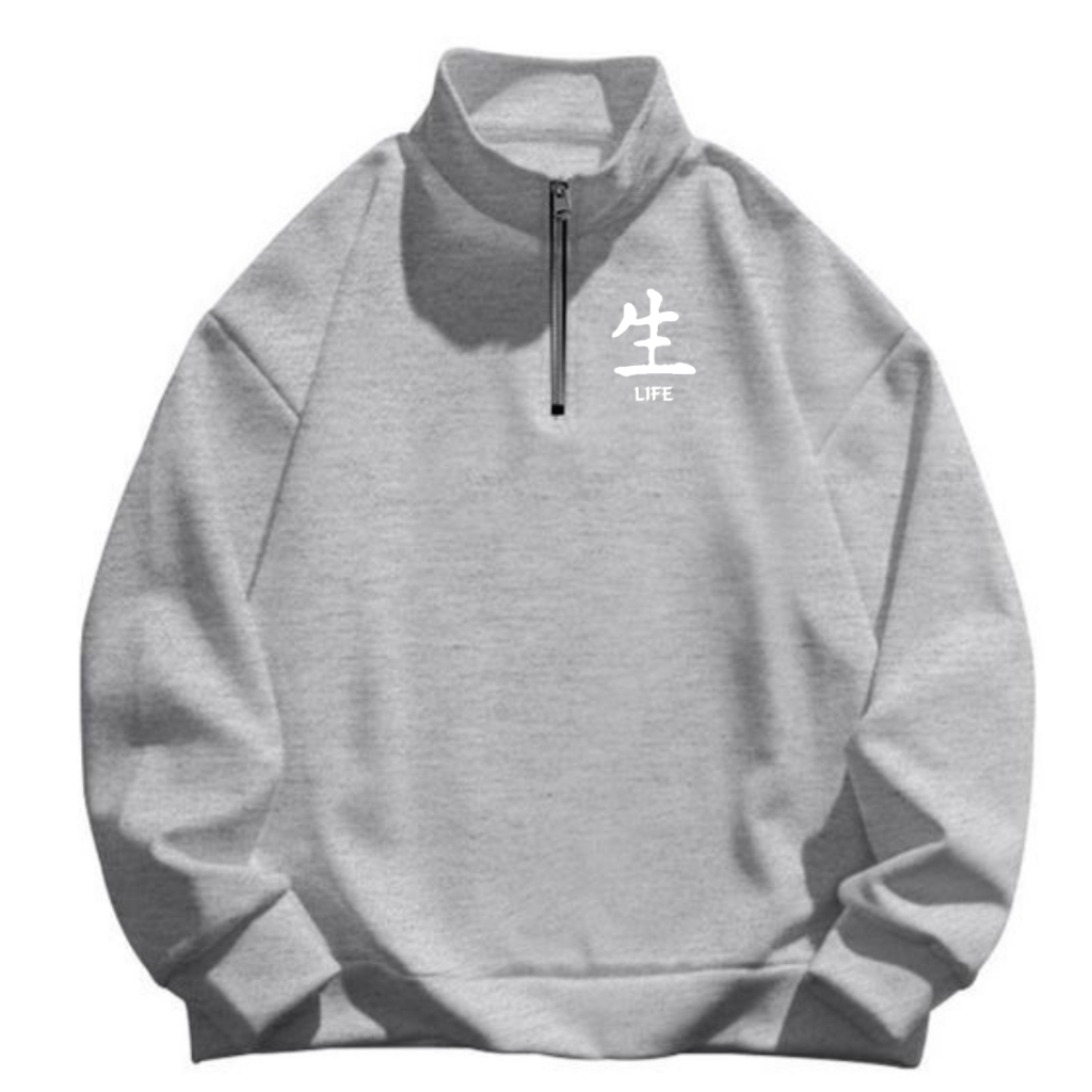 Jacket Vintage Aesthetic Pria Logo Simple Life Jepang Fullltag Original 100% Premium / Sweater Resle