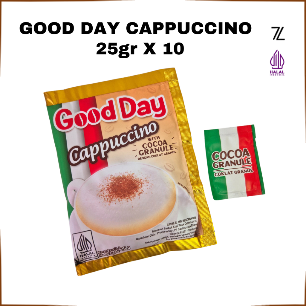 

Good Day Cappuccino dengan Cocoa Granule x 10 Sachet
