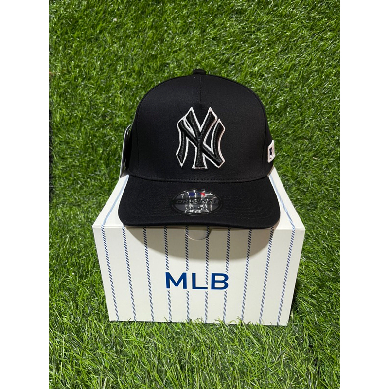 Topi Hitam Logo NY Hitam List Putih MLB Premium Pria Wanita