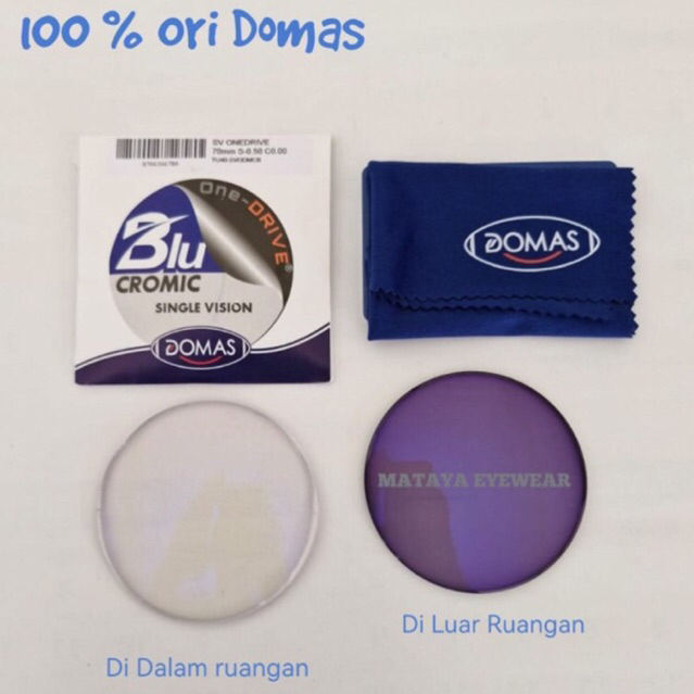 Lensa Kacamata Bluecromic One Drive Photocromic Blueray SV by Domas