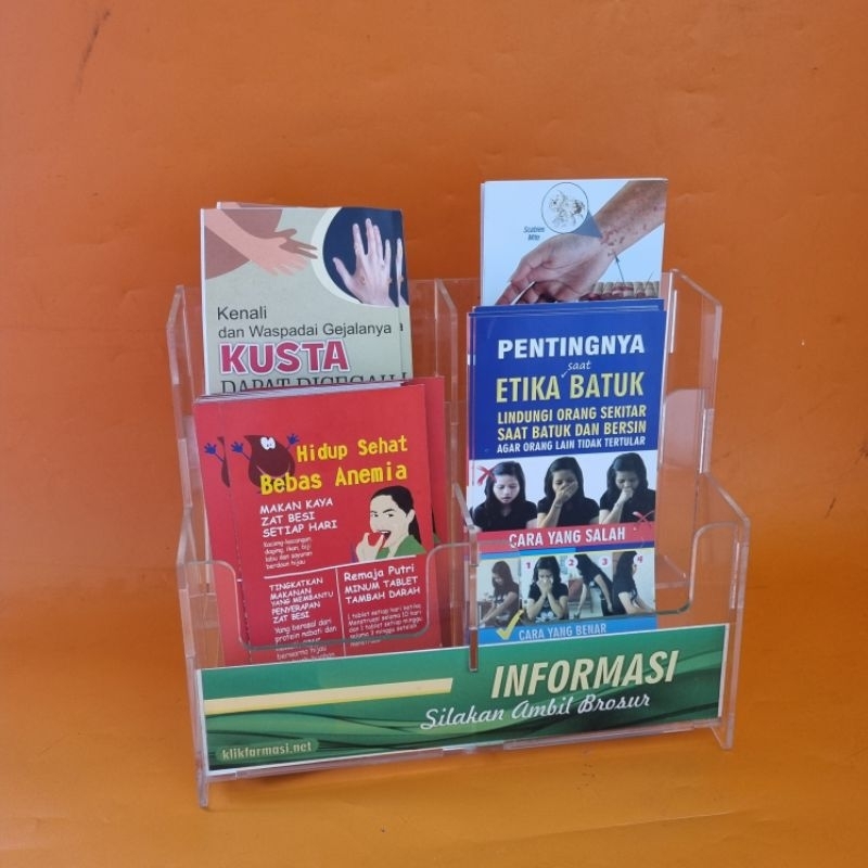 

Akrilik Tempat Leaflet / Rak Leaflet / Tempat Brosur