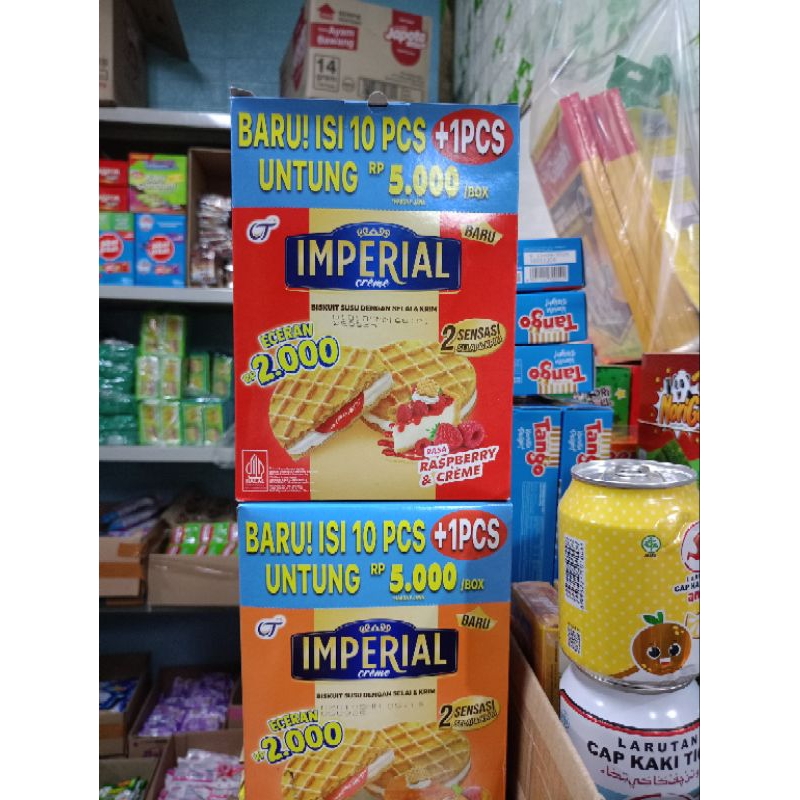 

1 Box Imperial Creme Biskuit Susu Dan Creme Isi 10 Sachet x 27 Gr