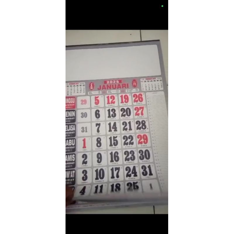 

KALENDER 2025 JUMBO DIJAMIN AWET SATU TAHUN