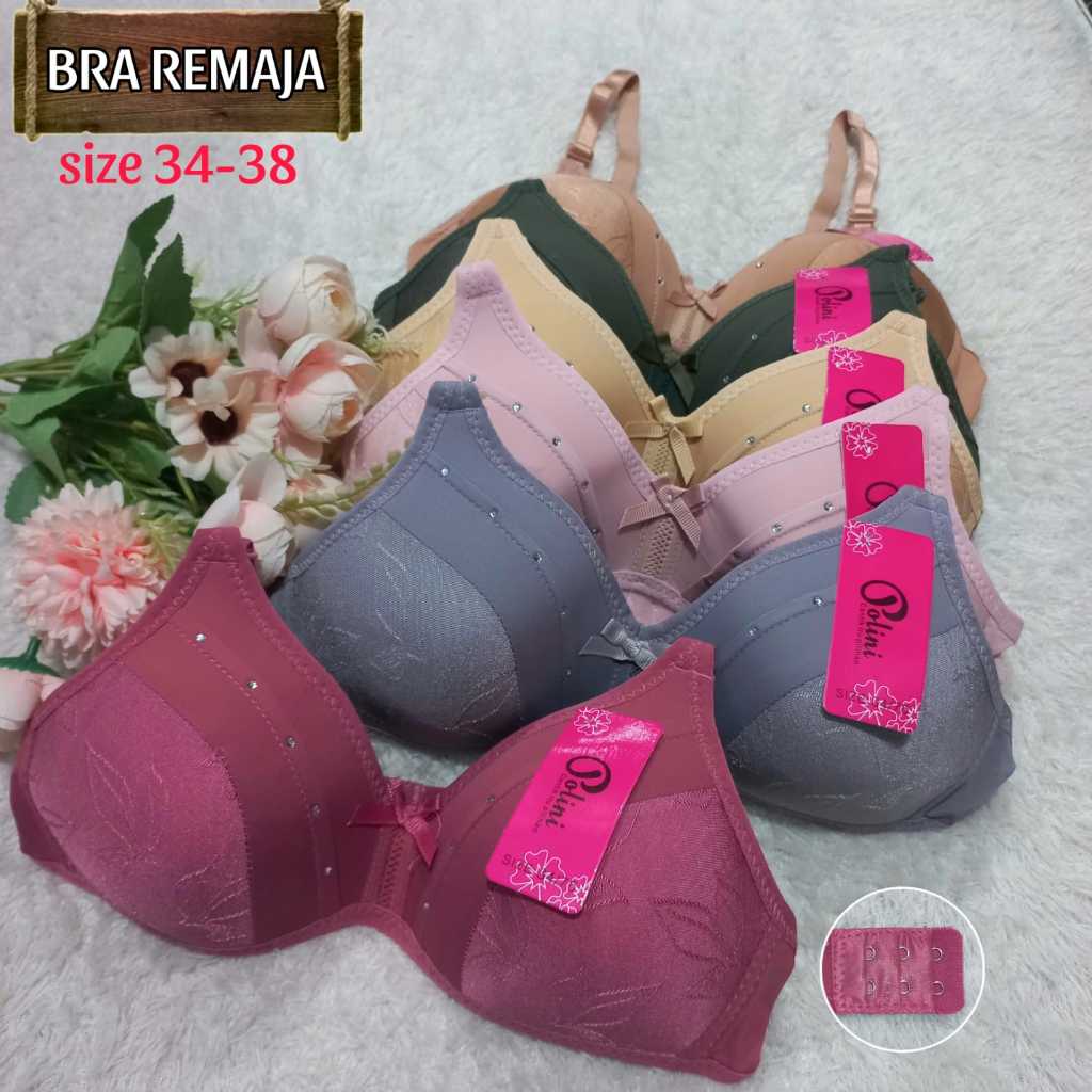 POLINI 236 8696 BRA BH REMAJA CUP KECIL TANPA KAWAT KAIT 2 BUSA TIPIS