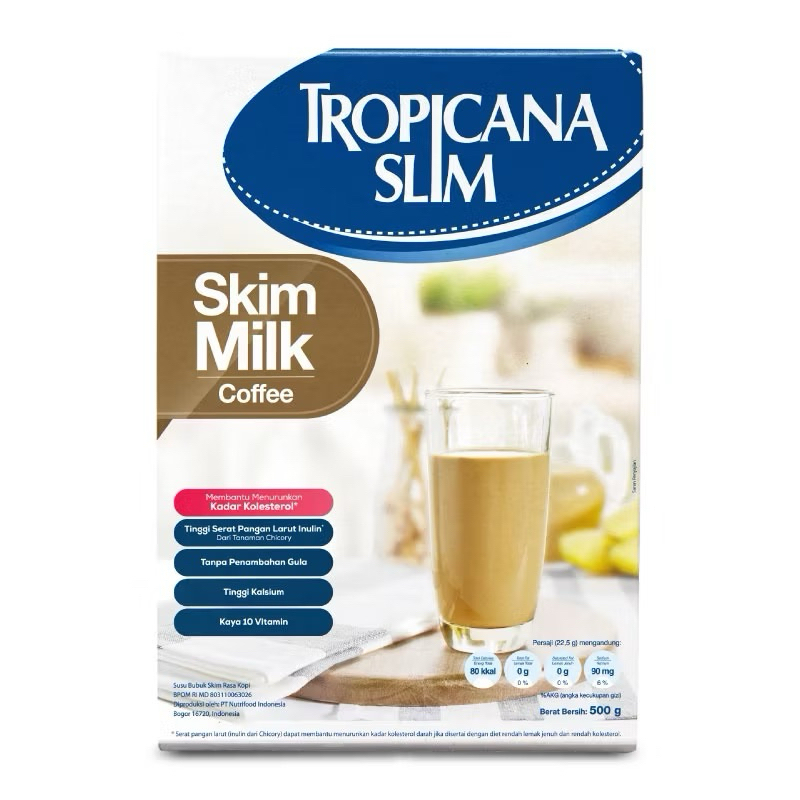 

Tropicana Slim Susu Skim Coffee 500gr - Bantu Turunkan Kolesterol