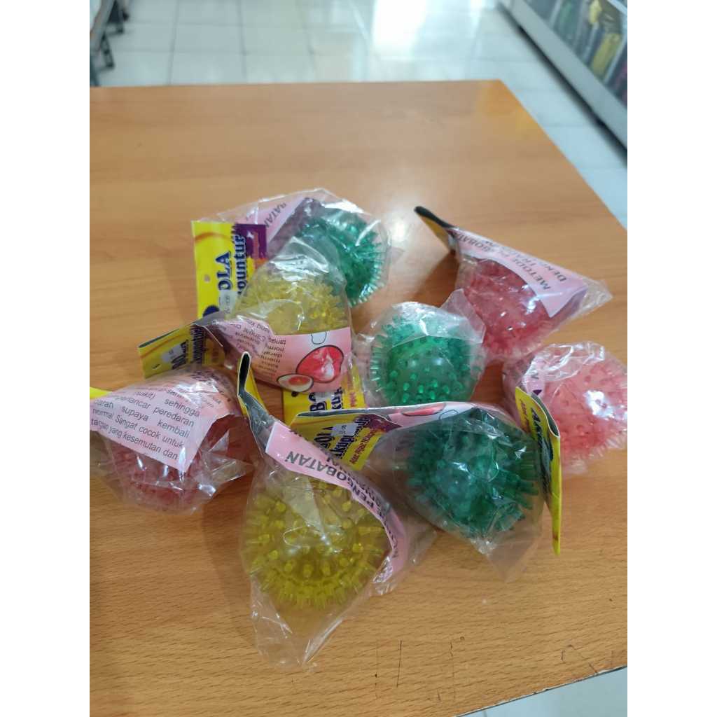Bola Duri Karet Bola Pijat Tangan Akupuntur Plastik Karet - Random
