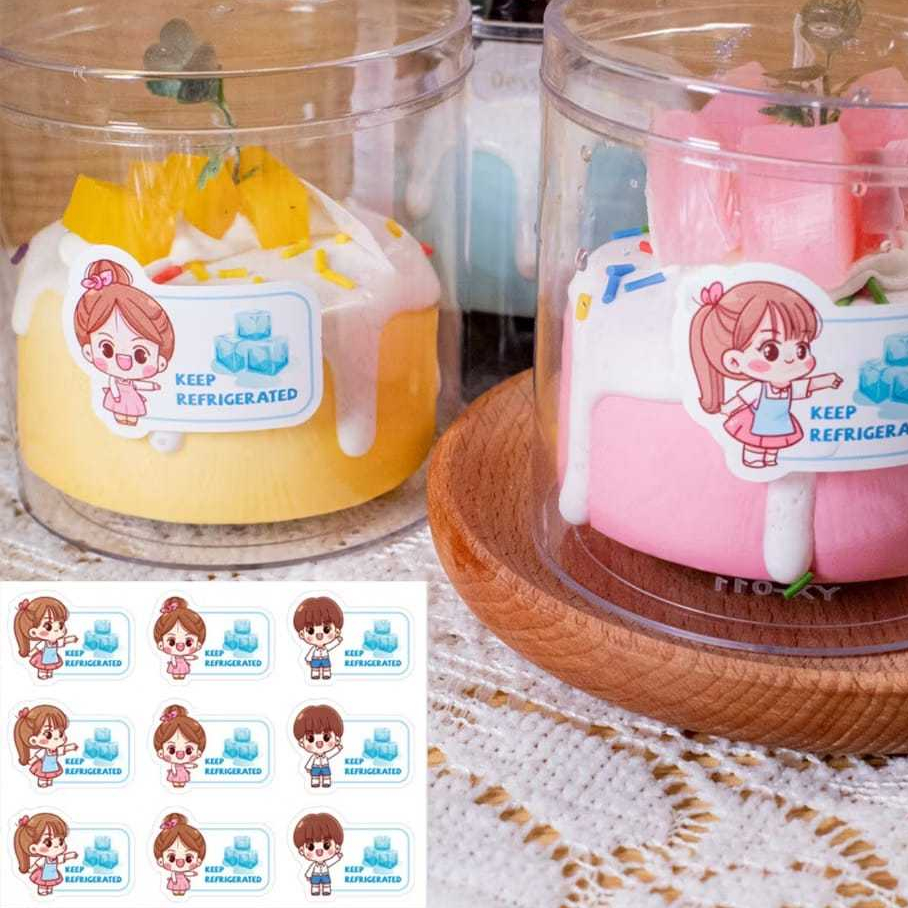 

90 PCS STIKER LABEL Keep Refrigerated Stiker Label Makanan Stiker thank you Hampers MAkanan H-396